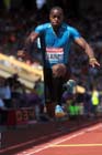 Samyr Laine (Haiti), triple jump at the IAAF Diamond League, Birmingham.